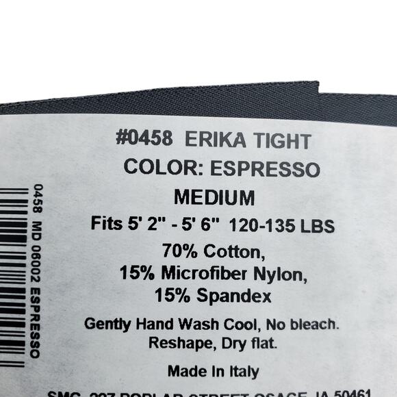 Italian Cotton Blend Tight Espresso Brown Medium B.ella Erika New Opaque Hosiery - Picture 5 of 5